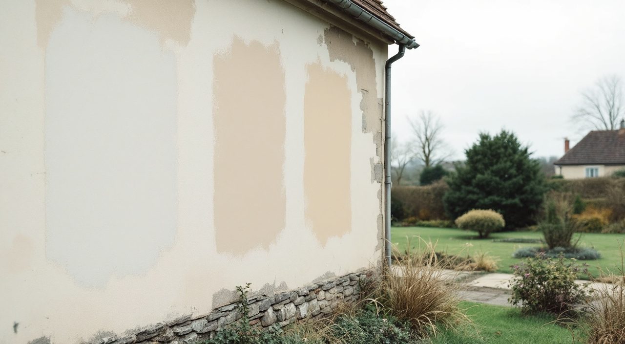 Essais de teinte jugés à distance depuis le jardin